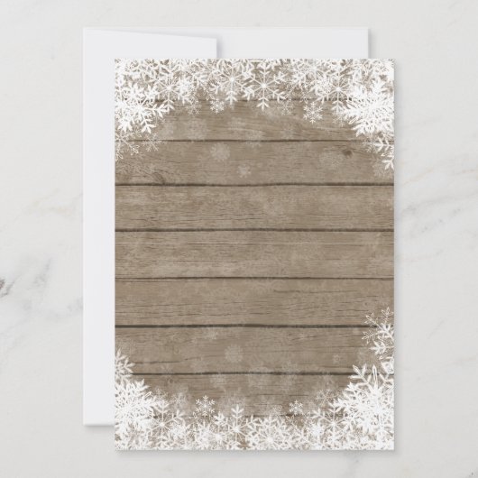 Winter Onederland Girl 1e verjaardag Uitnodiging (Achterkant)