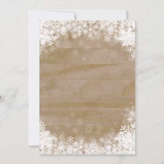 Winter Onederland Girl 1e verjaardag Uitnodiging (Achterkant)