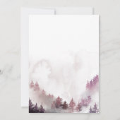 Winter ONEderland Girl 1st Birthday Mountain Kaart (Achterkant)