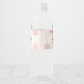 Winter Onederland Girl 1st Birthday Waterfles Etiket (Achterkant)