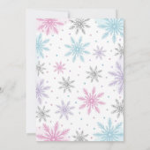 Winter Onederland Girl 1ste verjaardag Kaart (Achterkant)