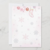 Winter Onederland Girl Birthday Hartelijk dank Kaart (Achterkant)