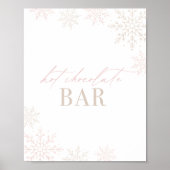 Winter Onederland Glitter Hot Chocolade Bar Teken Poster (Voorkant)