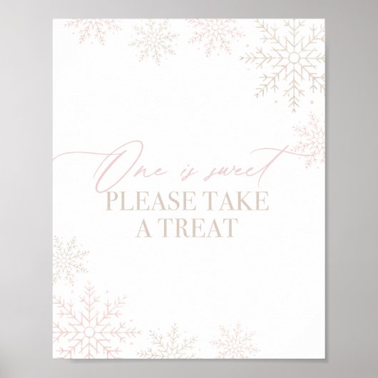 Winter Onederland Glitter One is het teken van zoe Poster (Voorkant)