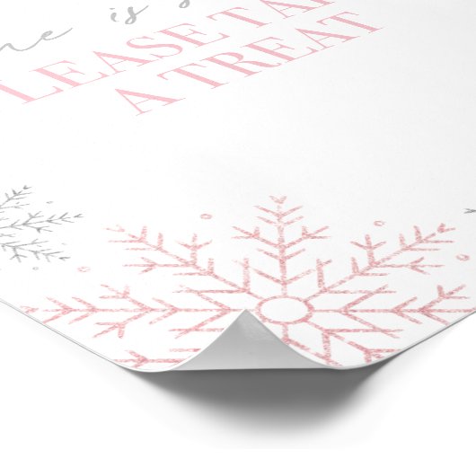 Winter Onederland Glitter One is Sweet Treat Sign Poster (Hoek)