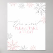 Winter Onederland Glitter One is Sweet Treat Sign Poster (Voorkant)