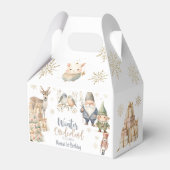 Winter onederland glitter prachtige verjaardag bedankdoosjes (Achterkant)