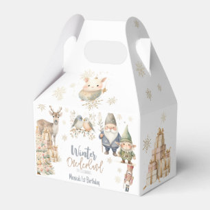 Winter onederland glitter prachtige verjaardag bedankdoosjes