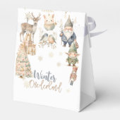 Winter onederland glitter prachtige verjaardag bedankdoosjes (Achterkant)