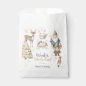 Winter onederland glitter prachtige verjaardag bedankzakje (Voorkant)