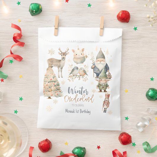 Winter onederland glitter prachtige verjaardag bedankzakje