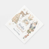 Winter onederland glitter prachtige verjaardag servet (Hoek)