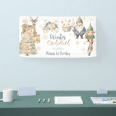 Winter onederland glitter prachtige verjaardag spandoek (Beurs)