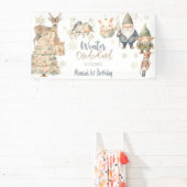 Winter onederland glitter prachtige verjaardag spandoek (Insitu)