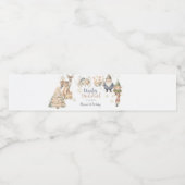 Winter onederland glitter prachtige verjaardag waterfles etiket (Enkel label)