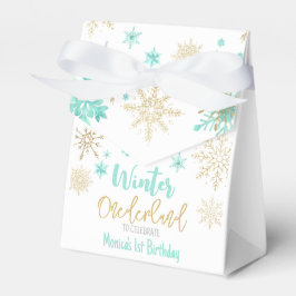 Winter onederland glitter sneeuwvlokken verjaardag bedankdoosjes