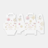 Winter onederland glitter sneeuwvlokken verjaardag bedankdoosjes (Uitgevouwen)