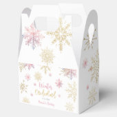Winter onederland glitter sneeuwvlokken verjaardag bedankdoosjes (Geopend)