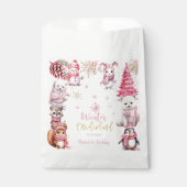 Winter onederland glitter sneeuwvlokken verjaardag bedankzakje (Voorkant)