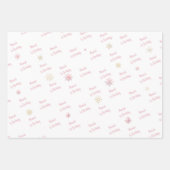 Winter onederland glitter sneeuwvlokken verjaardag inpakpapier vel (Voorkant 3)