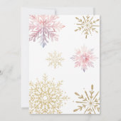 Winter onederland glitter sneeuwvlokken verjaardag kaart (Achterkant)
