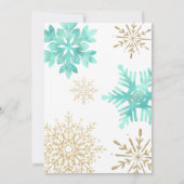 Winter onederland glitter sneeuwvlokken verjaardag kaart (Achterkant)