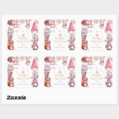 Winter onederland glitter sneeuwvlokken verjaardag vierkante sticker (Vel)