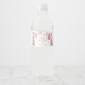 Winter onederland glitter sneeuwvlokken verjaardag waterfles etiket (Voorkant)