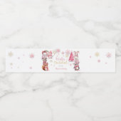 Winter onederland glitter sneeuwvlokken verjaardag waterfles etiket (Enkel label)