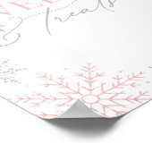 Winter Onederland Glitter Verjaardag snoepjes Poster (Hoek)