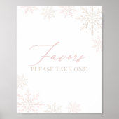 Winter Onederland Glitter Verjaardagsgunsten teken Poster (Voorkant)