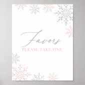 Winter Onederland Glitter Verjaardagsgunsten teken Poster (Voorkant)