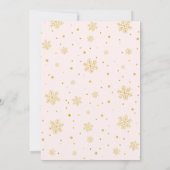 Winter Onederland Gold Snowflakes 1st Birthday Kaart (Achterkant)