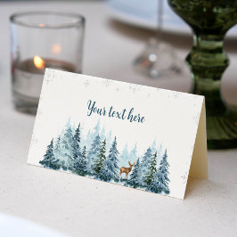 Winter Onederland Herten Christmas Food Place Card Plaatskaartje