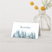 Winter Onederland Herten Christmas Food Place Card Plaatskaartje (Achterkant)