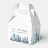 Winter Onederland Herten Verjaardagsfeest Favoriet Bedankdoosjes (Achterkant)