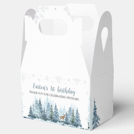 Winter Onederland Herten Verjaardagsfeest Favoriet Bedankdoosjes (Geopend)