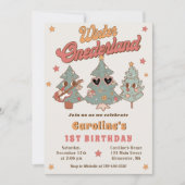 Winter Onederland Hippie Kerstboom Verjaardag Kaart (Voorkant)