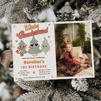 Winter Onederland Hippie Kerstboom Verjaardag Kaart
