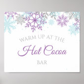 Winter Onederland Hot Cocoa Paars Poster (Voorkant)