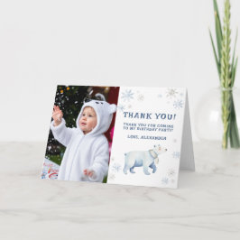 Winter Onederland Ijsbeer Verjaardag Bedankt