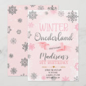 WINTER ONEDERLAND INVITATIE KAART (Voorkant / Achterkant)
