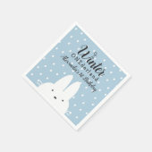 Winter ONEderland Jongen 1e verjaardag Blauw Servet (Hoek)