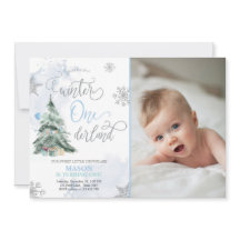 Winter Onederland Jongen Blauw Winter 1e verjaarda