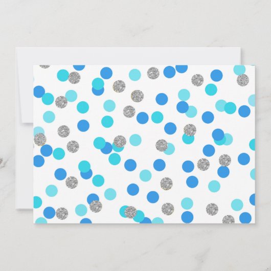 Winter Onederland Jongen Eerste Verjaardag Uitnodi Kaart (Achterkant)