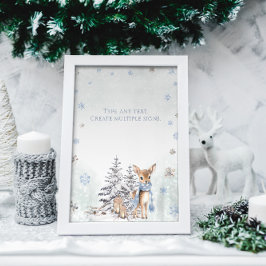 Winter ONEderland Jouw tekst Poster