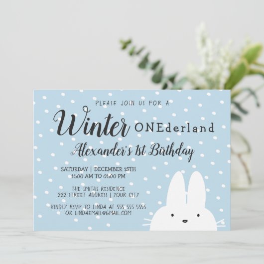 Winter Onederland Kaart (Staand voorkant)