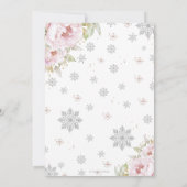 Winter Onederland Kerst Baby Meisje 1e Verjaardag Kaart (Achterkant)