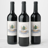 Winter Onederland Kerst Eerste Verjaardagsfeest Wijn Etiket (Flessen)