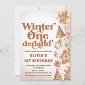 Winter Onederland Kerst Koekje Verjaardagsfeestje Kaart (Voorkant)